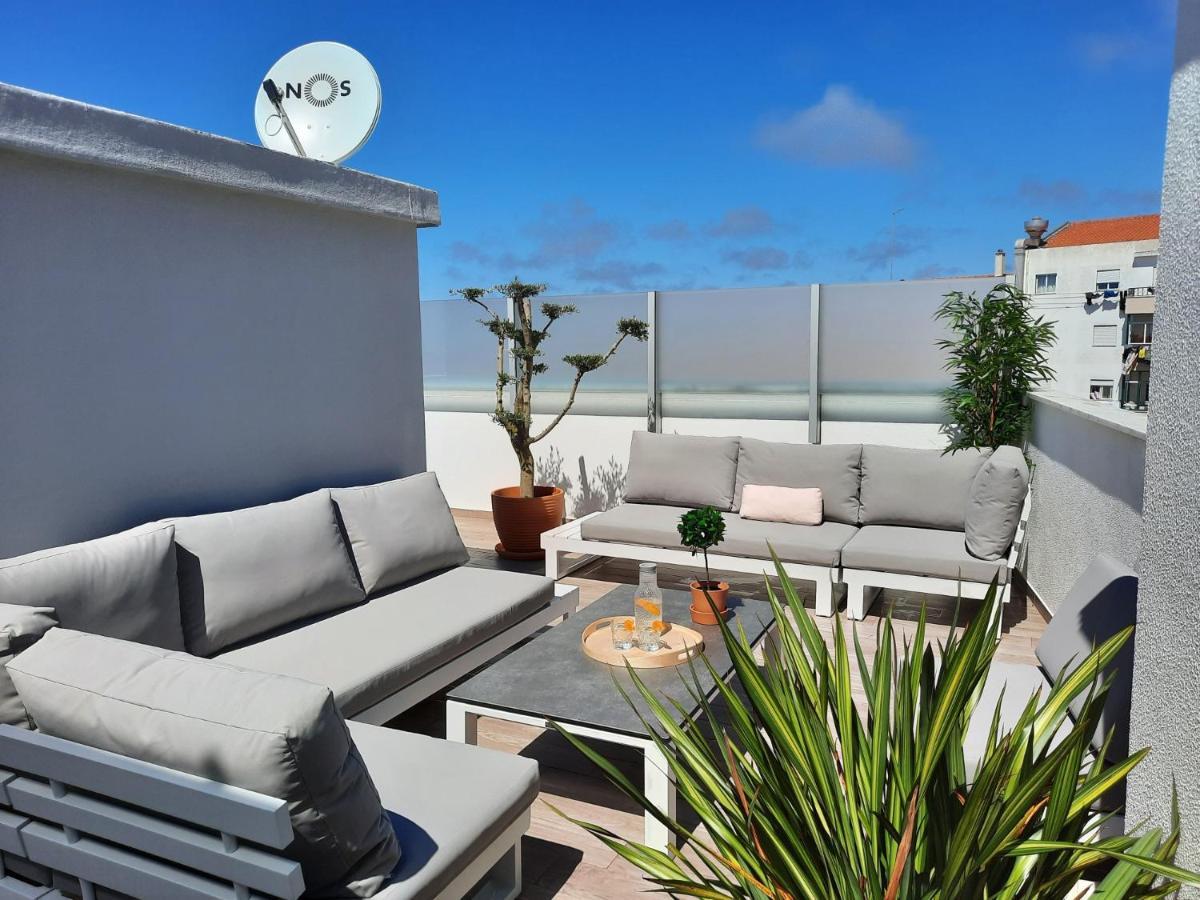 Sitius 5B - New Seaview Apartment With Rooftop Terrace In Historical Centre Sitio Da Nazare Luaran gambar